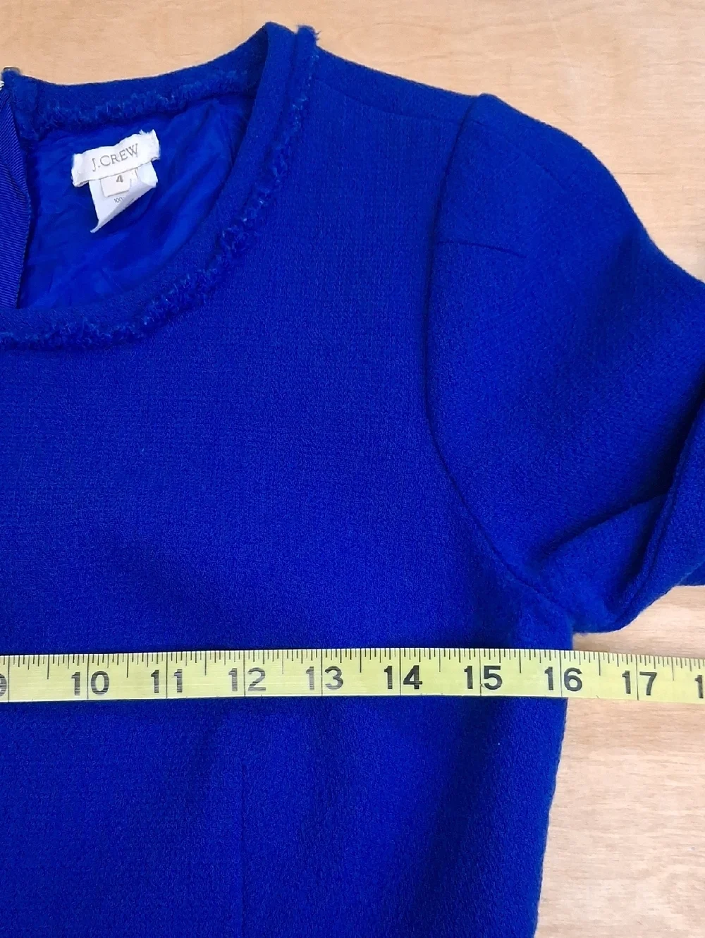 J.Crew Blue Sheath Dress Knee Length Work Office Classic Size 4